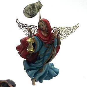 Ashton-Drake Golden Gifts Angels Lantern Heirloom Christmas Tree Ornament 4"